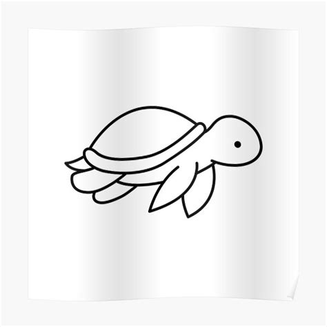 Turtle Doodle Poster For Sale By Tjbrock Redbubble