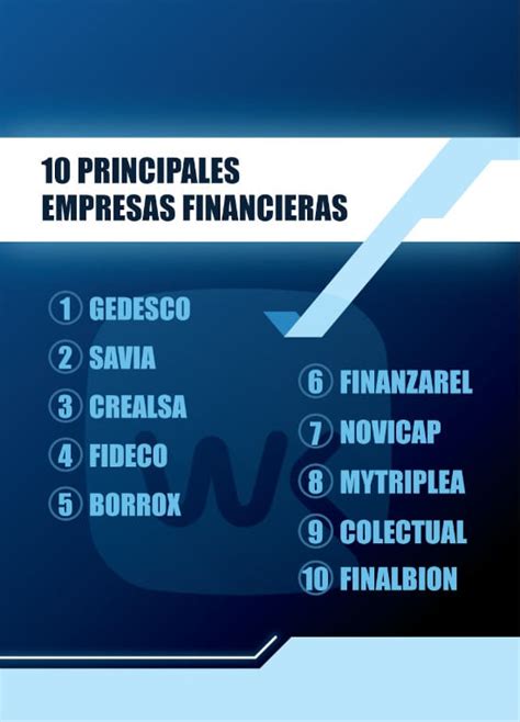 10 Principales Empresas Financieras Workcapital
