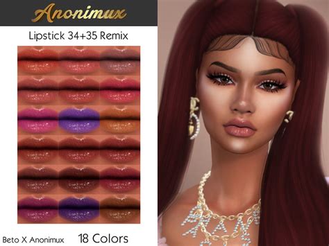 Beto X Anonimux Lipstick 3435 Remix The Sims 4 Catalog
