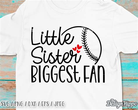 Little Sister Biggest Fan Svg Baseball Svg Baseball Sister Etsy