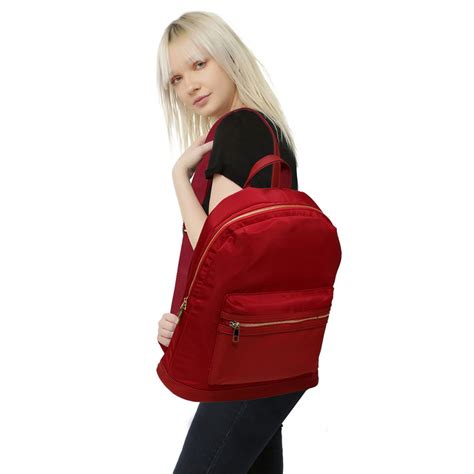 Wholesale Burgundy Unisex Backpack School Bag Ag00581
