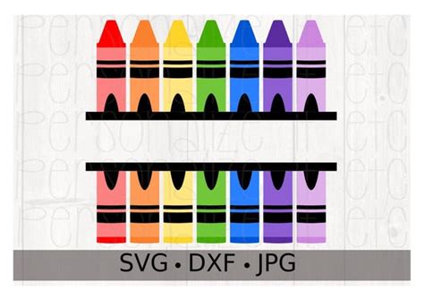 Download Crayon Split Monogram svg file Teacher svg instant ...