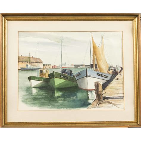 Harbor Scene Watercolor Painting Witherells Auction House