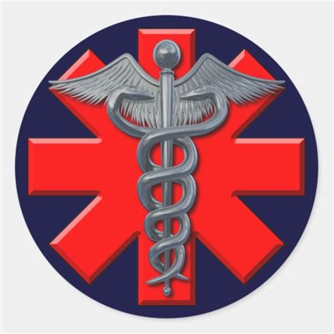 Silver Medical Profession Symbol Sticker Zazzle