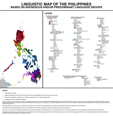Linguistic Map Of The Philippines Based On Maps On The Web
