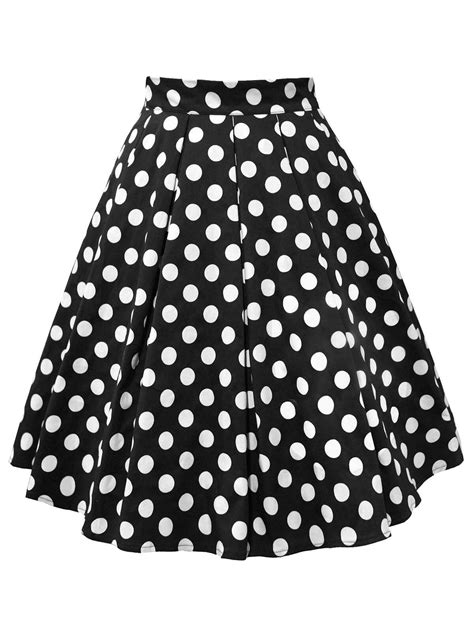 wiplao cotton summer women skirt red black white polka dot high waist vintage tutu skater faldas