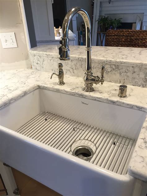I recently heard about sensate, kohler's new touchless kitchen faucet, and while i haven't tried it out in person, i'm intrigued. Kohler Artifacts Faucet w/ Whitehaus Farmhouse Sink | Mom ...