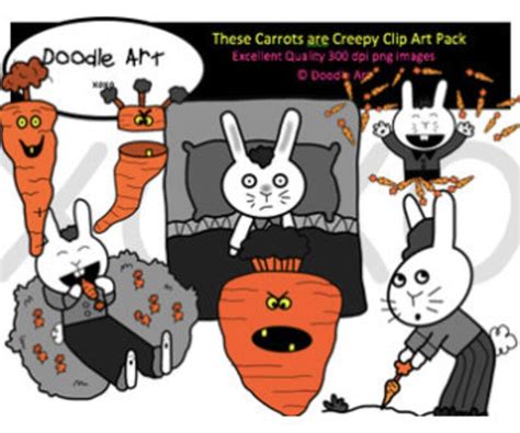Creepy Carrots Clip Art Pack Etsy