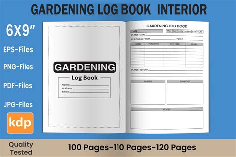 Gardening Log Book Kdp Interior Graphic By Kdp Web Creative Fabrica