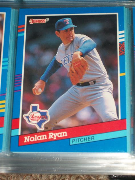 I have some nolan ryan baseball cards (career series) by donruss. Nolan Ryan 1991 Donruss baseball card