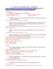› the cell cycle worksheet answers. Macromolecule Worksht. ANSWERS - Key ORGANIC MACROMOLECULES WORKSHEET https\/sites.google.com ...