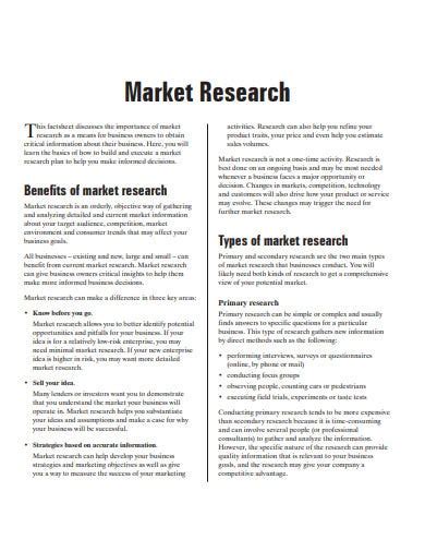 FREE 10 Business Marketing Research Plan Templates In PDF MS Word