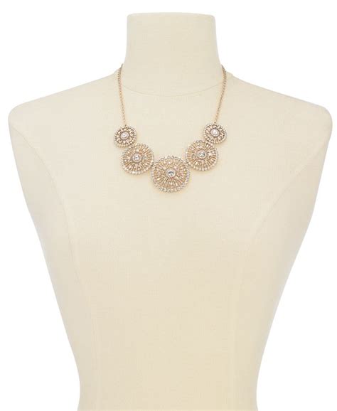 Check spelling or type a new query. INC International Concepts INC Rose-Gold Tone Crystal Circle Statement Necklace, 18" + 3 ...