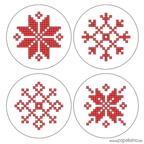 copos de nieve punto de cruz cross stitch hama beads snowflakes christmas xmas cross stitch