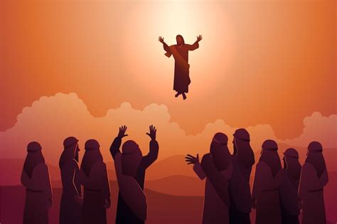 Premium Vector Ascension Day Illustration With Jesus Christ