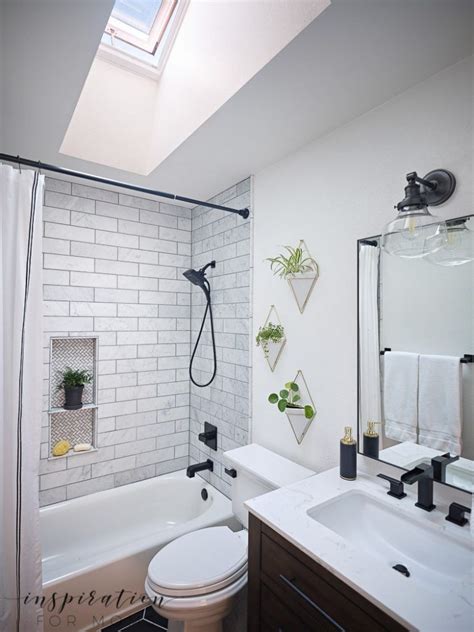 You can have the bathroom decorated with vertical lines which also do a great job at creating the. Small Bathroom Remodel with Velux Skylights | Small ...