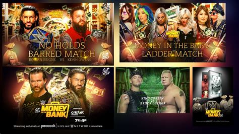 Wwe Money In The Bank Custom Match Cardsladder Match Cardposter And