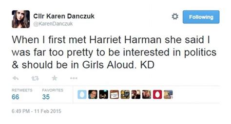 Harriet Harman Told Karen Danczuk She Was Too Pretty To Be Interested