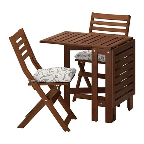 This is the ikea applaro or, äpplarö outdoor patio garden table and chairs. ÄPPLARÖ Table and 2 folding chairs, outdoor - Äpplarö ...