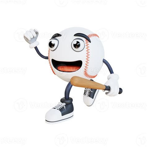 Baseball Mascot Is Running 3d Character Illustration 11354550 Png