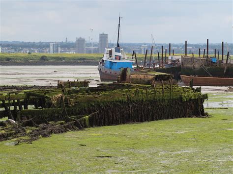 Wrecks And A Tug At Hoo On The River Medway Shared Medway River