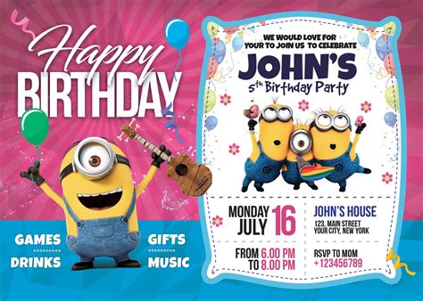 Get it as soon as tue, may 25. Free Birthday Invitation Card Template (PSD)