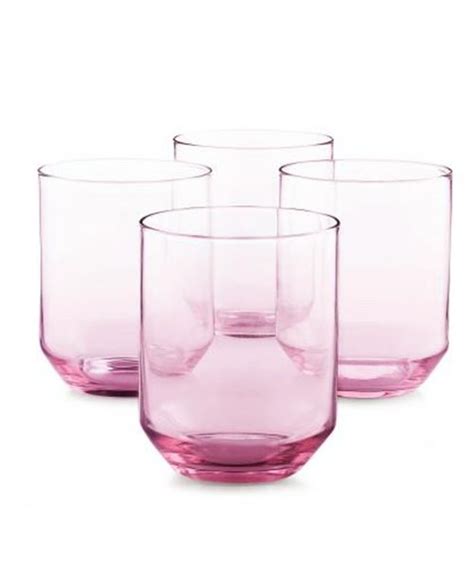 The Cellar Closeout Set Of 4 Pink Tumblers Created For Macy S And Reviews Glassware Dining