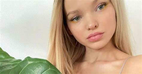 Dove Cameron Welcomes 2021 Braless With Massive Thigh Gap