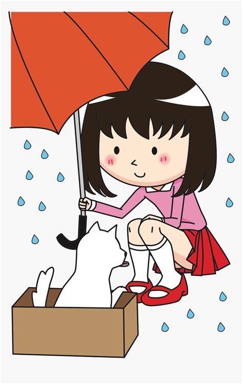 Clipart Cute Girl With Cat Banner Library Download Found A Cat