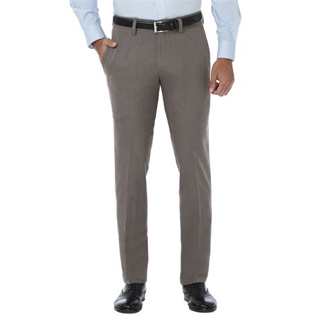 Haggar - Haggar Men's Cool 18® Pro Solid Flat Front Pant Slim Fit