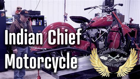 1951 Indian Chief Motorcycle Gold Member Garage Youtube