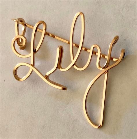 Wire Name Pin Personalized Name Jewelry Personalized Name Etsy