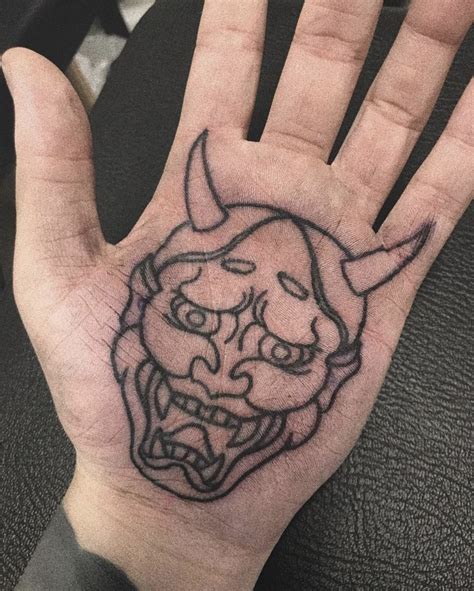 Hannya Mask Tatuagem Hannya Tatuagem Oni Tatuagem Na Mão