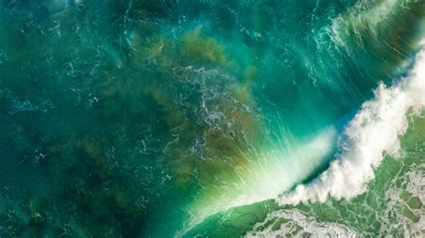 大海波浪壁纸 美丽的蓝色大海波浪高清动态壁纸 Mac下载