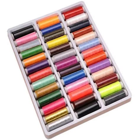 39rolllotmixed Color Polyestercotton Sewing Thread Box Set Diy