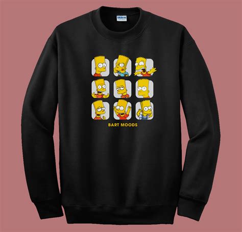 Bart Simpson Moods 80s Sweatshirt