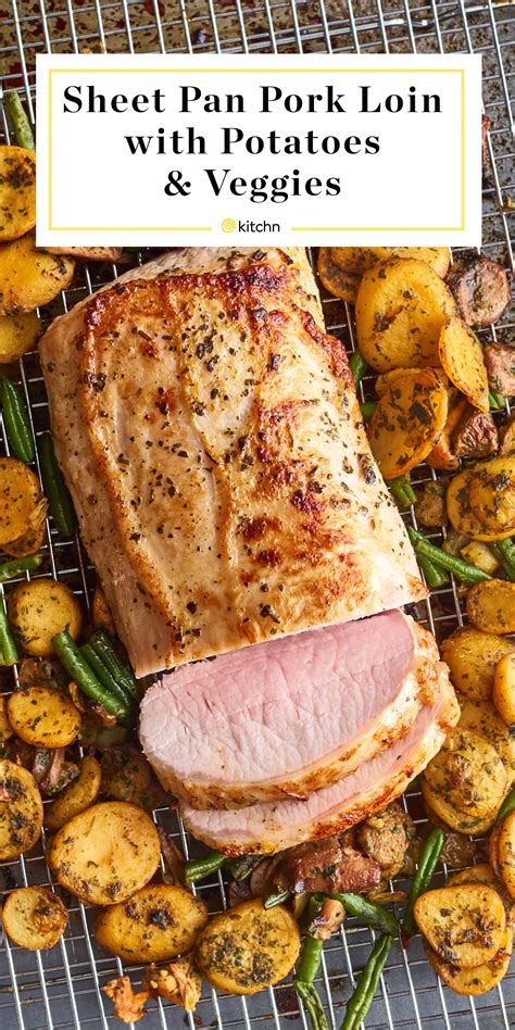 Love sheet pan dinners and this one is outstanding. Trader Joe's Pork Loin and Herb Potatoes Dinner Idea | Kitchn
