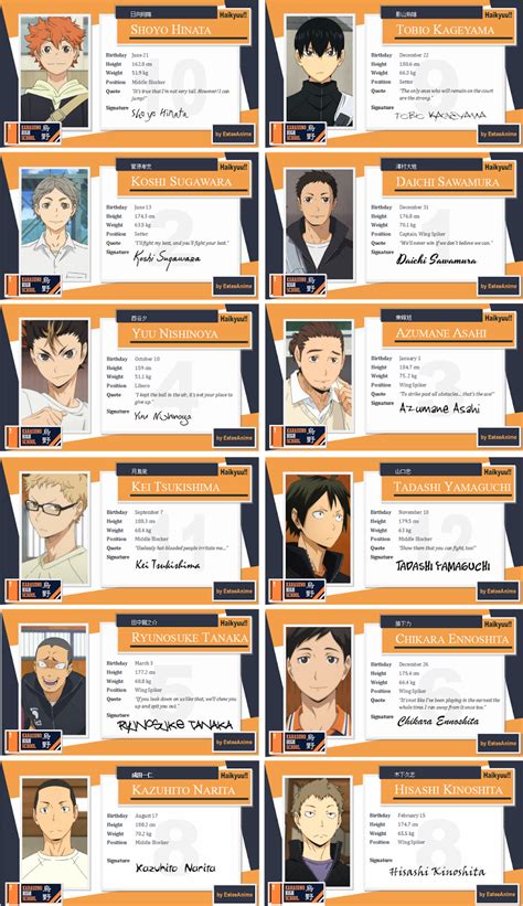 Anime Haikyuu Characters