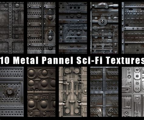 Artstation 10 Tileable Seamless Detailed Metal Pannel Sci Fi For