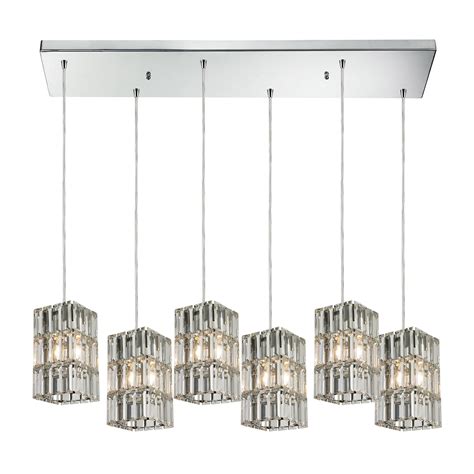 Elk Lighting 314886rc Crystal Cynthia 6 Light Pendant In Polished