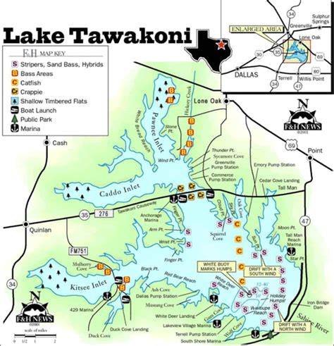 Cool Map Of Tawakoni Texas Fishing Forum