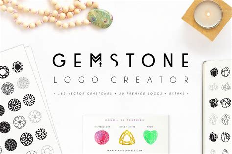 Gemstone Logo Creator Mandala Logo Design Freebie The Creator