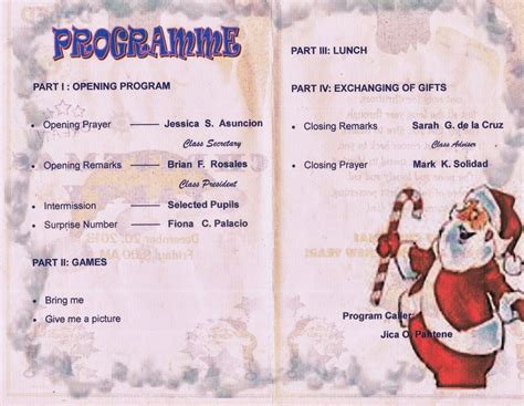 A birthday program informs the guests about the various events and details of the birthday party. Image result for sample programme for christmas party | Christmas program, Happy birthday png ...