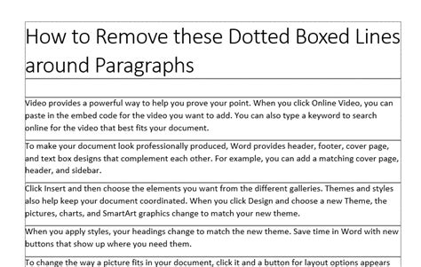 How Do You Get Rid Of Dotted Line In Microsoft Word Printable