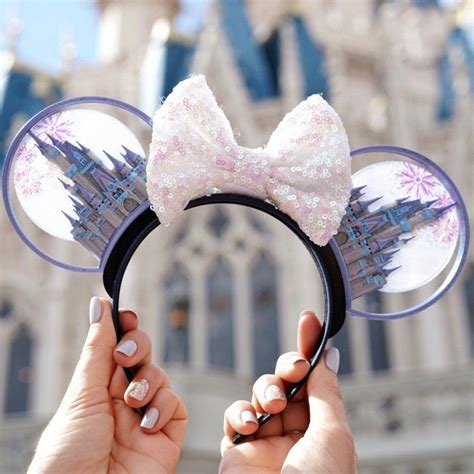 Cinderella Castle Ears Custom Bows Disney Mickey Ears Disneyland