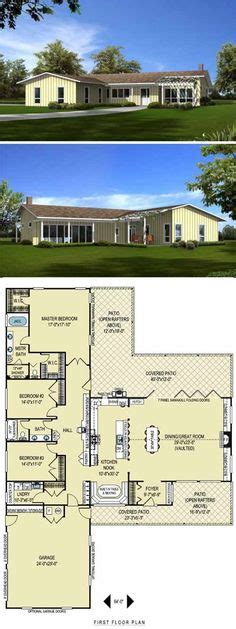 Plan 430017ly Handsome Modern Texas Ranch House Plan Ranch House
