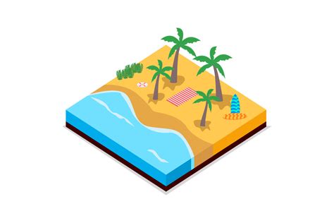 2 5d sandy beach landscape vector free download ifti stock