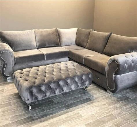 Grey Suede Corner Sofa In Eccleston Merseyside Gumtree