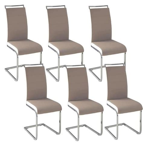 Chaise blanche design salle a manger. DYLAN Lot de 6 chaises salon taupe blanc - Achat / Vente ...