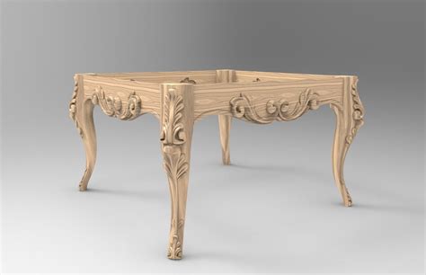 Beautiful Cabriole Leg Table Unassembled Solid Wood Carved Etsy